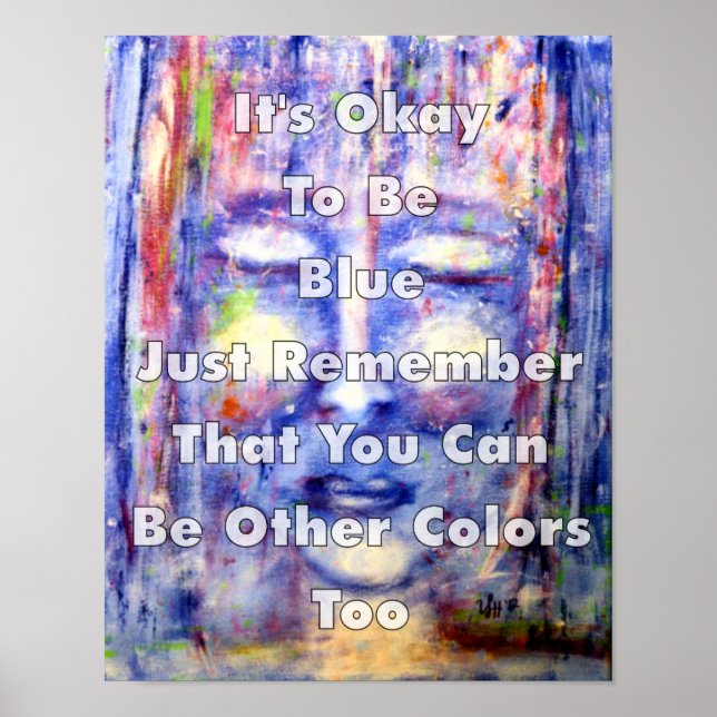 Poster C'est bon d'être de l'art bleu et de citer (Devant)