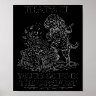 Poster C'est ça qui va dans le compost jouet caniche jard