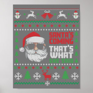 Poster C'est ce qu'elle a dit mauvais Noël Design