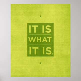 Poster C'est ce qu'il est - Vert
