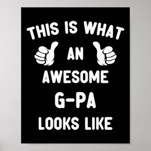 Poster C'Est Ce Qu'Un Super G-pa Ressemble À Un Gpa Cool