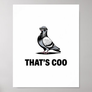 Poster C'est Coo - Drôle de pigeon avec des lunettes 2