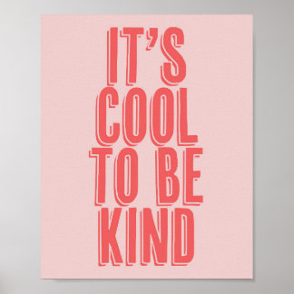 Poster C'est Cool d'être rose et rouge