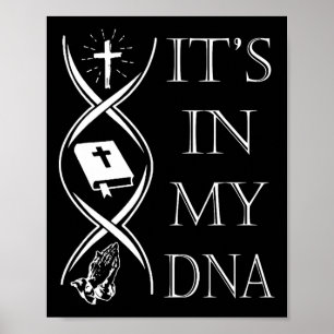 Poster C'est Dans Mon Adn Croire En Dieu Jésus Foi Chréti