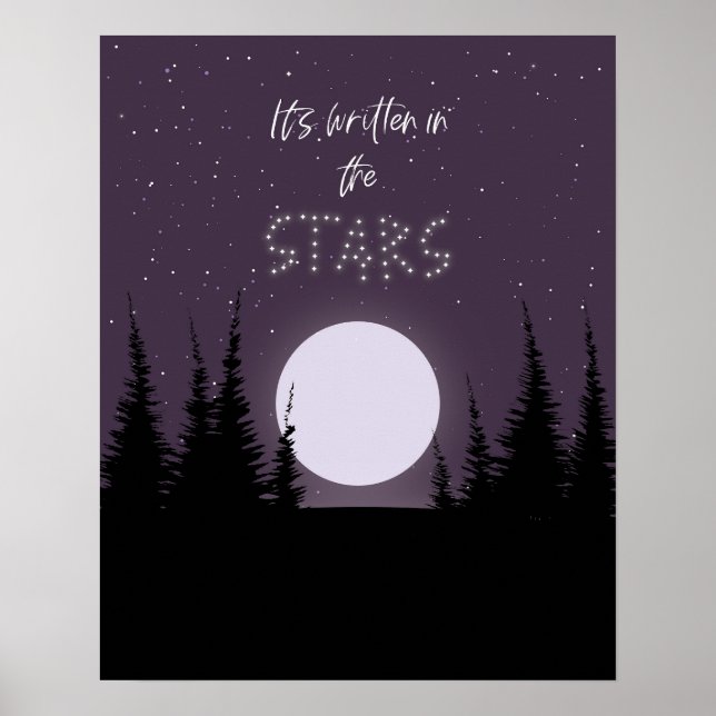 Poster C'est écrit dans l'affiche violet de la forêt des  (Devant)