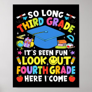 Poster C'est fini la troisième année Diplômé de quatrième