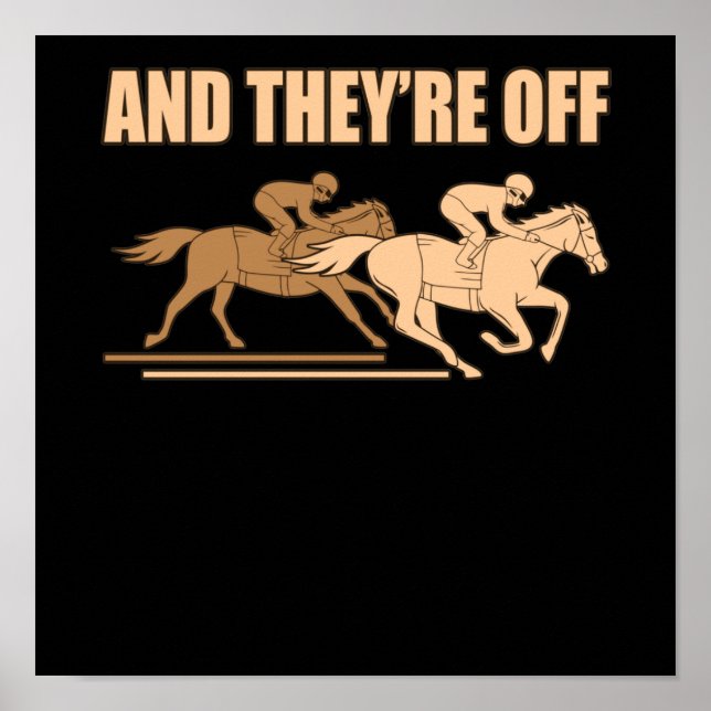 Poster C'est Hors Cheval Racing Barrel Racer Horses Race (Devant)