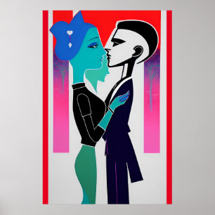 Poster C'est juste nous, Baby Retrowave Art