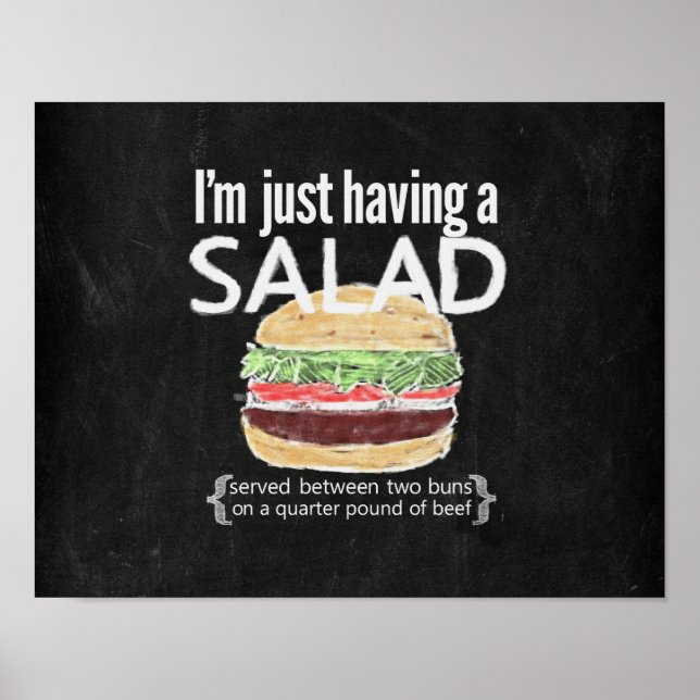 Poster C'est juste une salade (hem...Poster amusant (Devant)