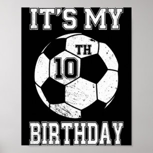 Poster C'est la conception de football pour mon 10e anniv