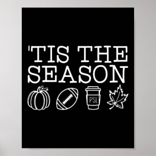 Poster C'est la saison Automne Citrouille mignon automne 