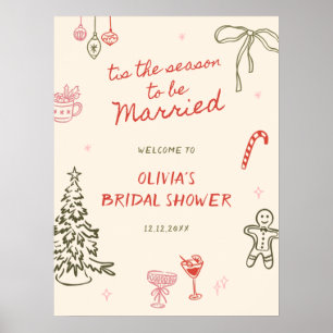 Poster C'est la saison de la bienvenue au mariage dessiné
