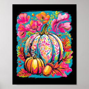 Poster C'est la saison de la citrouille d'automne de la c
