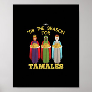 Poster C'est la saison des tamales, Noël mexicain amusant
