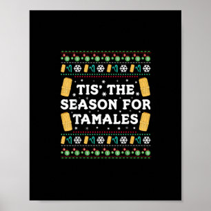 Poster C'est la saison des tamales, Noël mexicain drôle