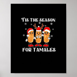 Poster C'est la saison des tamales Noël mexicain moderne