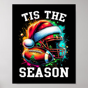 Poster C'est la saison Football Maman Noël Chapeau de Noë