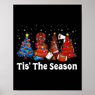 Poster C'Est La Saison Football Ornements De Noël Pour La