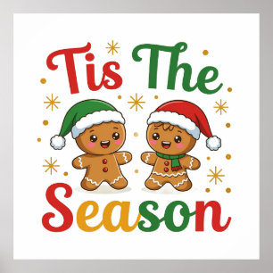 Poster C'Est La Saison Gingerbread Hommes