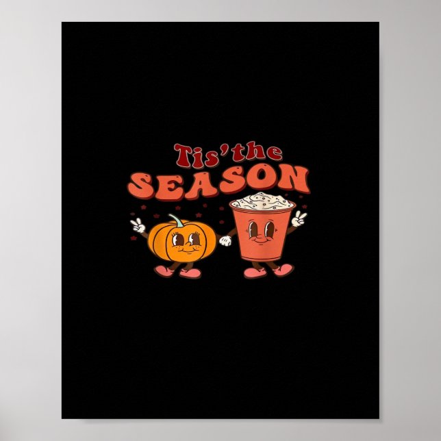 Poster C'Est La Saison Halloween épice Automne Citrouille (Devant)