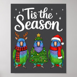 Poster C'est la saison Onus Perroquet Noël Père Noël Oise