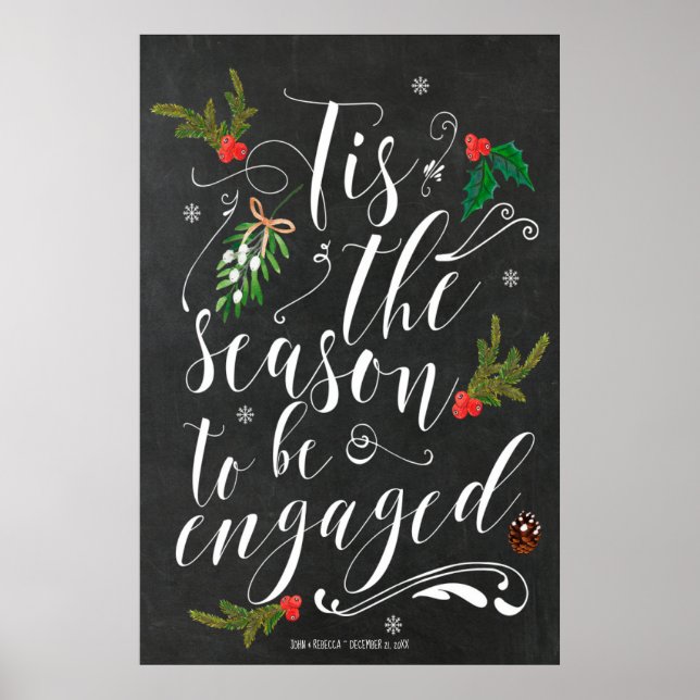 Poster C'est la saison pour être engagé signe de mariage  (Devant)