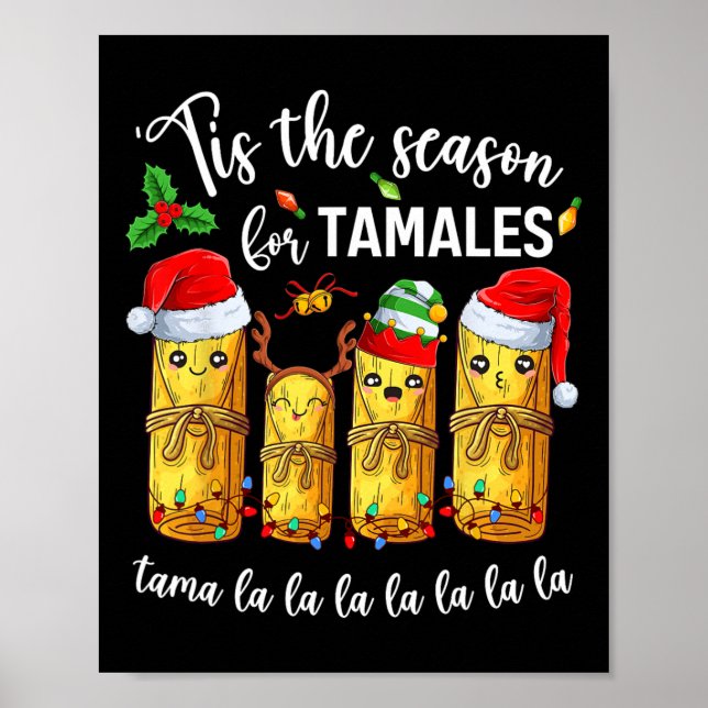 Poster C'Est La Saison Pour Tamales Christmas Holiday Mex (Devant)