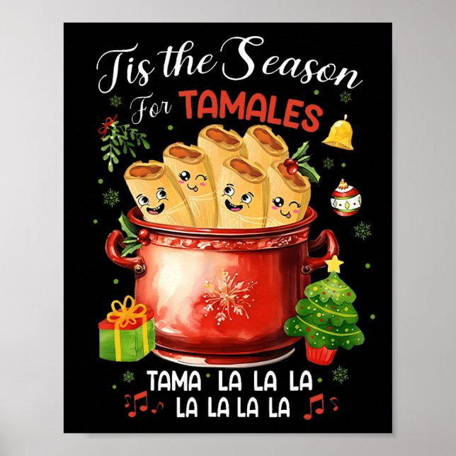 Poster C'Est La Saison Pour Tamales Nourriture Mexicaine  (Devant)