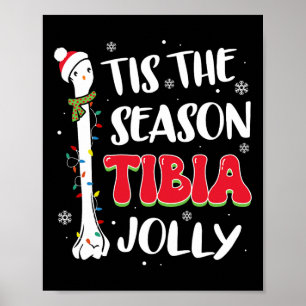 Poster C'est la saison Tibia Os joyeux Noël orthopédique