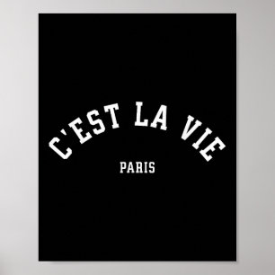 Poster Cest La Vie Paris France Femmes Hommes Été Vintage
