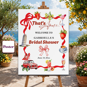 Poster C'est l'Amore Fantaisiste Bienvenue Mariage Italie