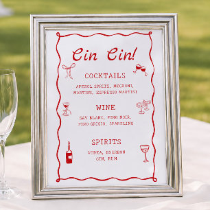 Poster C'est l'Amour Bar à Cin Cin pour Enterrement de Vi