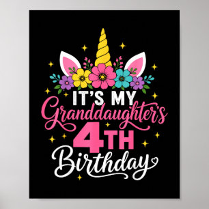 Poster C'est l'anniversaire de ma petite-fille 4 ans Lico