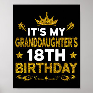 Poster C'est l'anniversaire des 18 ans de ma petite-fille