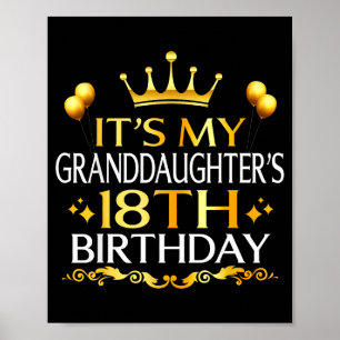 Poster C'est l'anniversaire des 18 ans de ma petite-fille