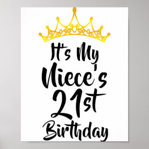 Poster C'est l'anniversaire des 21 ans de ma nièce Couron