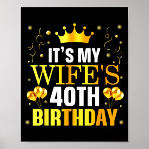 Poster C'est l'anniversaire des 40 ans de ma femme Illust