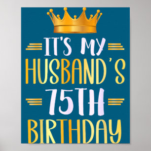 Poster C'est l'anniversaire des 75 ans de mon mari Illust