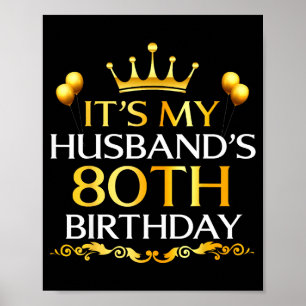 Poster C'est l'anniversaire des 80 ans de mon mari Illust