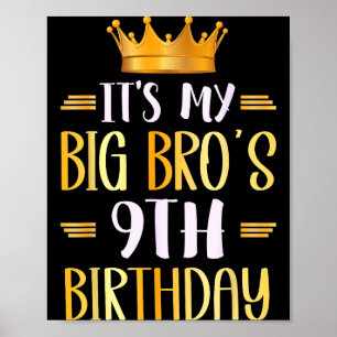 Poster C'est l'anniversaire des 9 ans de mon grand frère