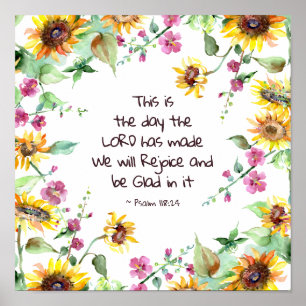 Poster C'est le Jour où le Seigneur a Fait Psaume 118:24