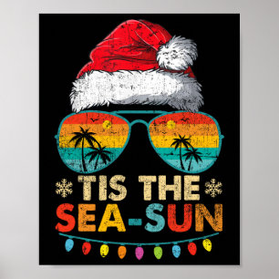 Poster C'est le soleil de la mer Santa Beach été Noël en