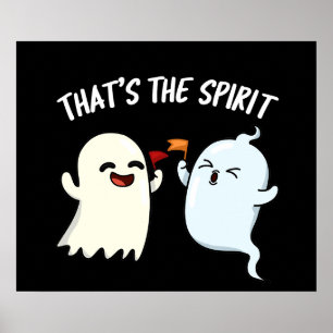 Poster C'est le Spirit Funny Ghost Pun Dark BG