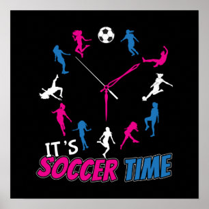 Poster C'est le temps du soccer Citation de soccer pour f