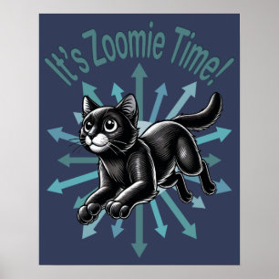 Poster C'est le temps Zoomie Chat Noir