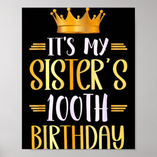 Poster C'est les 100 ans de ma sœur Joyeux 100 ans