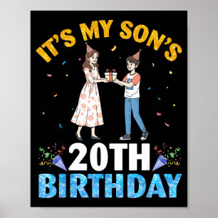 Poster C'est les 20 ans de mon fils Joyeux 20 ans garçon