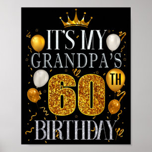 Poster C'est les 60 ans de mon grand-père Joyeux Annivers