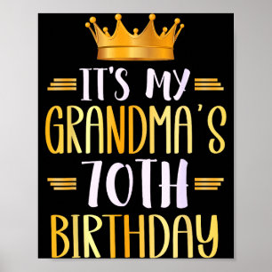 Poster C'est les 70 ans de ma grand-mère Joyeux 70 ans _