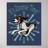 C'est l'heure de Zoomie Pointer allemand à poil co